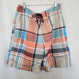 Men's Plaid Gap Swim Trunks